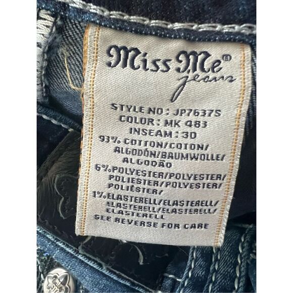 Miss Me Signature Skinny Rhinestone Sequin Jeans Size 26 x 30 - Picture 5 of 8